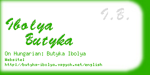 ibolya butyka business card